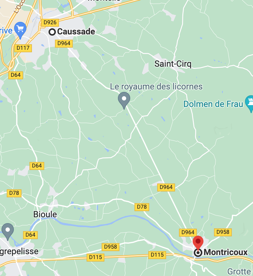 Trajet Caussade-Montricoux par train